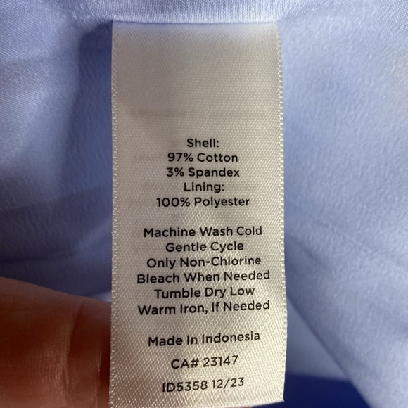 Talbots Canvas A-Line Skirt In Blue Sky Multi NWT - Picture 7 of 7